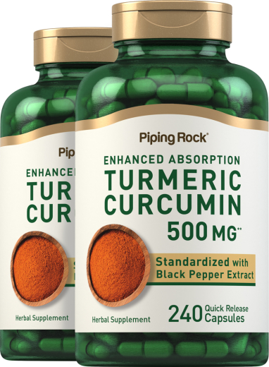 Standardized Turmeric Curcumin Complex, 500 mg, 240 Quick Release Capsules, 2  Bottles