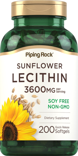 Sunflower Lecithin, 3600 mg, 200 Quick Release Softgels