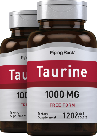 Taurine, 1000 mg, 120 Coated Caplets, 2  Bottles