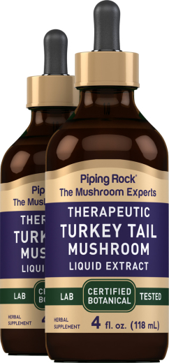 Turkey Tail Mushroom Liquid Extract, 4 fl oz (118 mL) Dropper Bottle, 2  Dropper Bottles