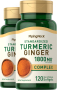 Turmeric Ginger Complex Standardized, 1800 mg (per serving), 120 Quick Release Softgels, 2  Bottles