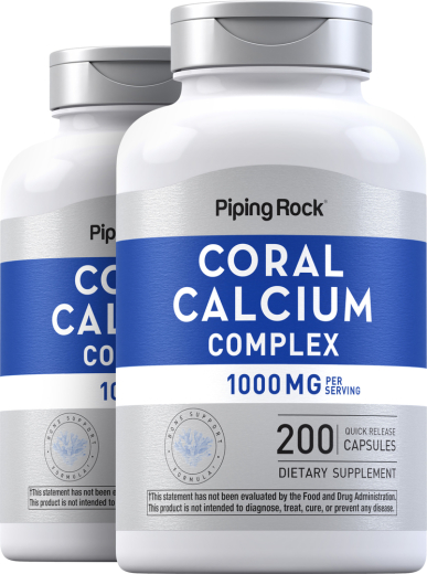 Ultra Coral Calcium Complex, 1000 mg, 200 Quick Release Capsules, 2  Bottles