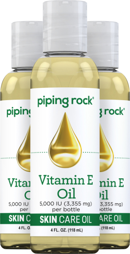 Vitamin E Natural Skin Oil, 5000 IU, 4 fl oz (118 mL) Bottles, 3  Bottles