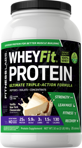 WheyFit Protein (Vanilla New York Cheesecake), 2 lb (908 g) Bottle