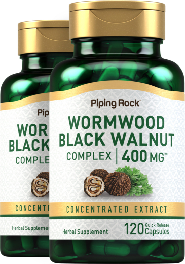 Wormwood Black Walnut Complex, 400 mg, 120 Quick Release Capsules, 2  Bottles