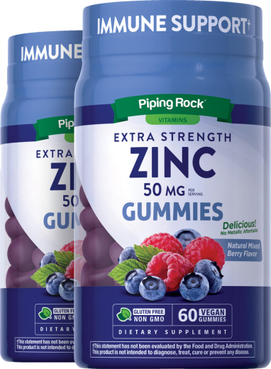 Zinc Gummies (Mixed Berry), 50 mg, 60 Vegan Gummies, 2  Bottles