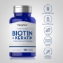 Biotin 5000 mcg (5mg) Plus Keratin, 180 Quick Release CapsulesImage - 1